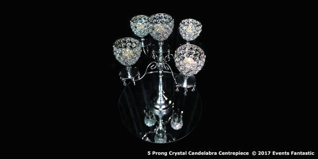 5 Prong Crystal Candelabra Event image