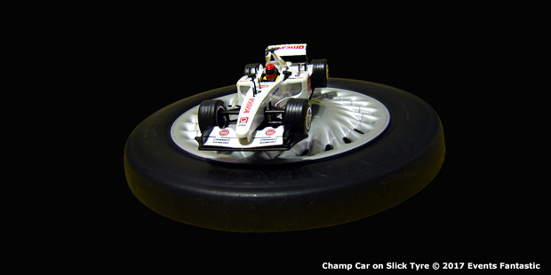 Champ Car on Rotating Slick Tyre Centrepiece