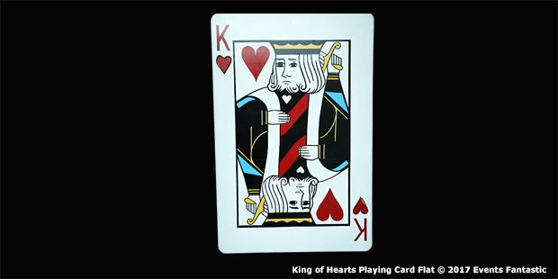 Giant King of Hearts Playing Card Flat