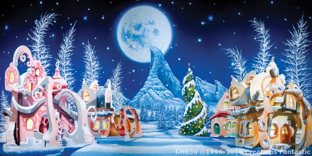 Whoville Christmas Backdrop - Christmas Backdrop