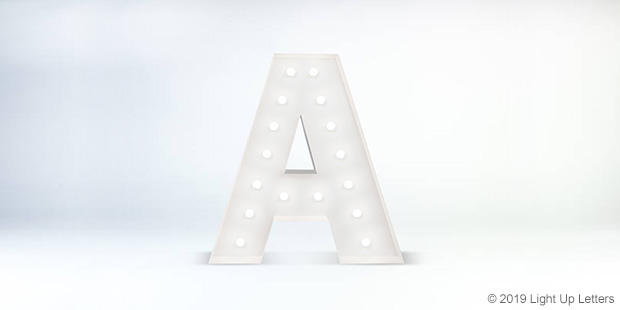 Letter A 1.5 Metre Light Up Event Letter