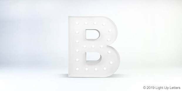 Letter B 1.5 Metre Light Up Event Letter