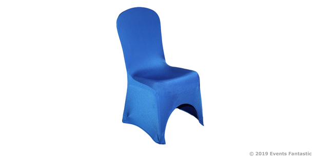 Blue Lycra Chair Cover Side View