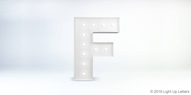 Letter F 1.5 Metre Light Up Event Letter