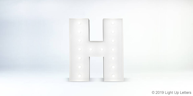 Letter H 1.5 Metre Light Up Event Letter