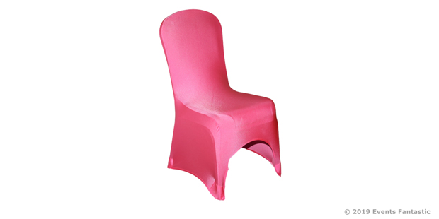 Hot Pink Lycra Chair Covers Side View