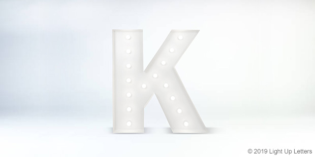 Letter K 1.5 Metre Light Up Event Letter