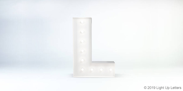 Letter L 1.5 Metre Light Up Event Letter