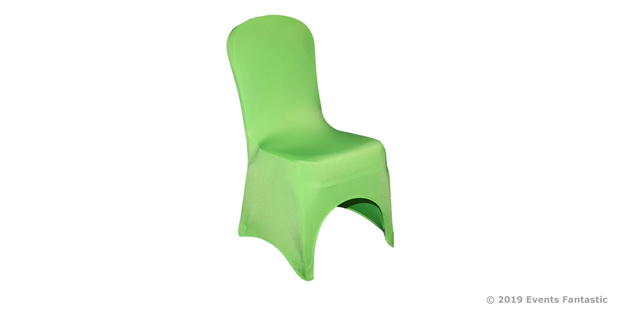 Lime Green Lycra Chair Cover Side View
