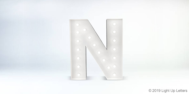 Letter N 1.5 Metre Light Up Event Letter