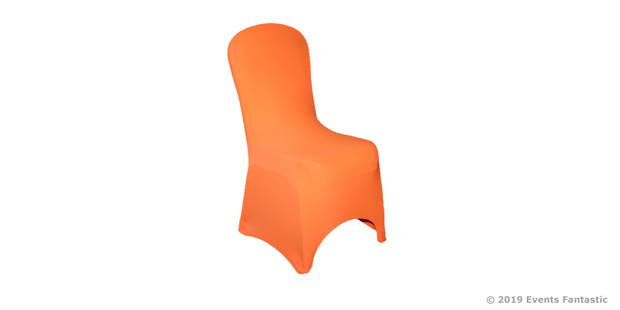 Orange Lycra Chair Cover Side View