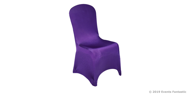 Purple Lycra Chair Cover Side View