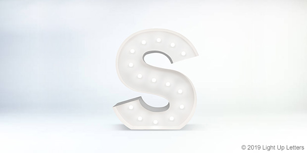 Letter S 1.5 Metre Light Up Event Letter