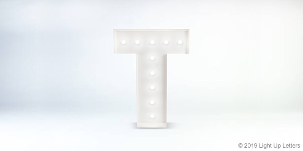 Letter T 1.5 Metre Light Up Event Letter