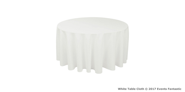 white table cloth for hire