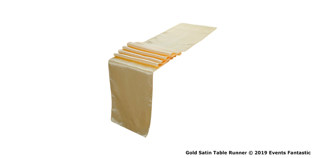 Gold Satin Table Runners