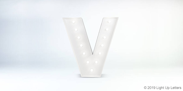 Letter V 1.5 Metre Light Up Event Letter