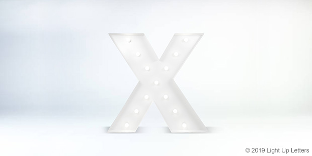 Letter X 1.5 Metre Light Up Event Letter