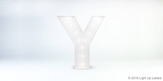 Letter Y 1.5 Metre Light Up Event Letter