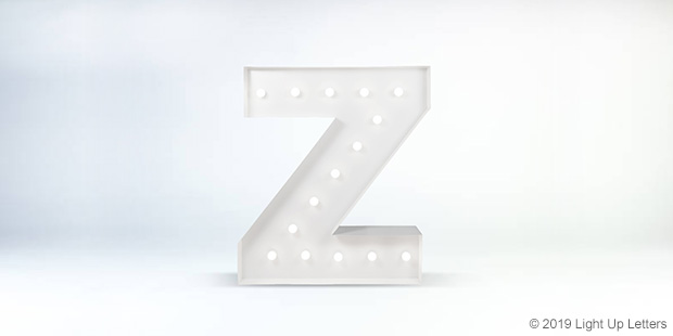 Letter Z 1.5 Metre Light Up Event Letter