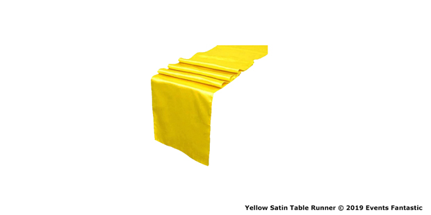 Yellow Satin Table Runner