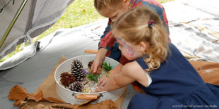 children playing at birthday party