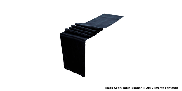 Black Satin Table Runner