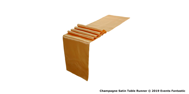 Champagne Satin Table Runner