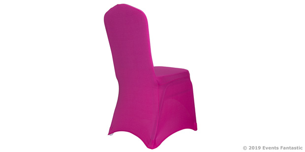 Fuschia chair cover side view