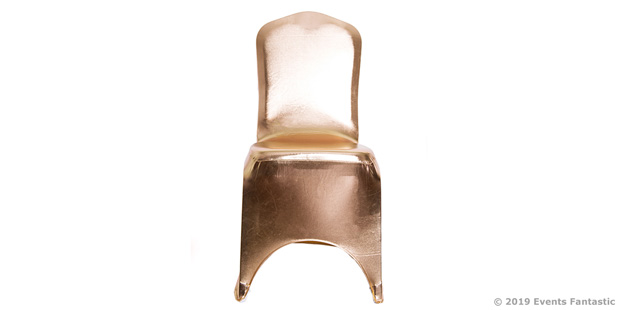 Metallic Gold Chair Cover Front View