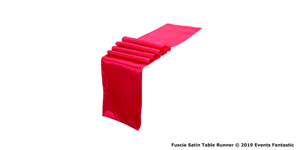 Fuscia Satin Table Runner