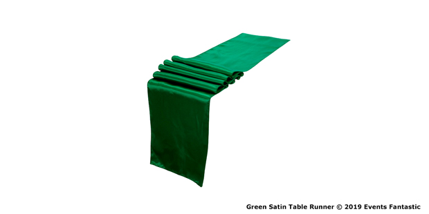 Green Satin Table Runners