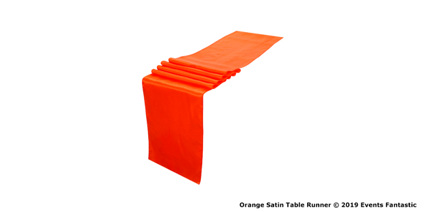 Orange Satin Table Runner