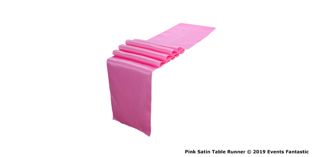 Pink Satin Table Runner