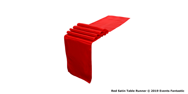 Red Satin Table Runner