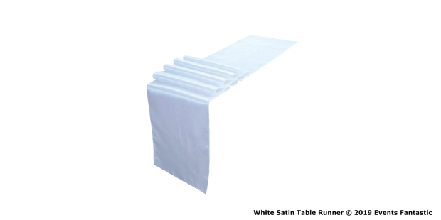 White Satin Table Runner