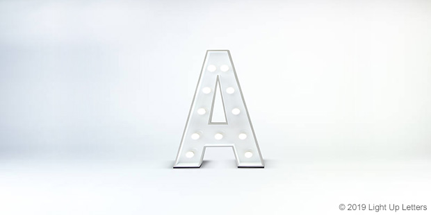 Letter A 1.2 Metre Light Up Event Letter