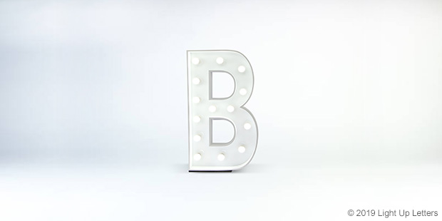 Letter B 1.2 Metre Light Up Event Letter