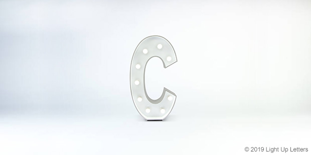 Letter C 1.2 Metre Light Up Event Letter