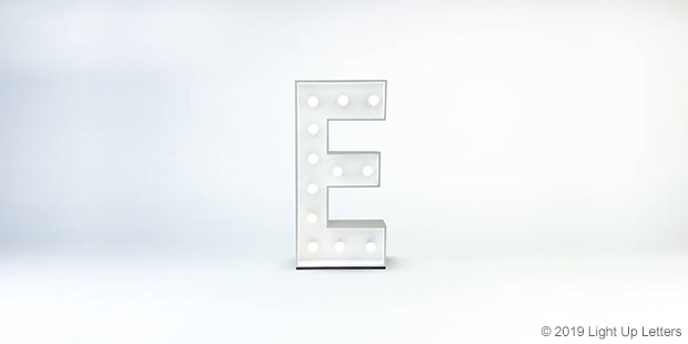 Letter E 1.2 Metre Light Up Event Letter