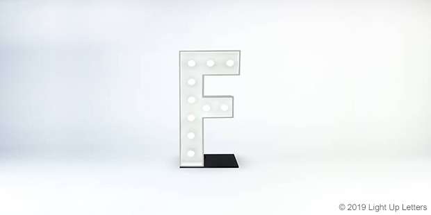 Letter F 1.2 Metre Light Up Event Letter