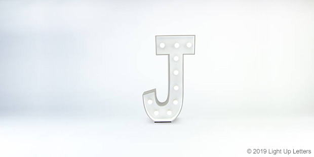 Letter J 1.2 Metre Light Up Event Letter