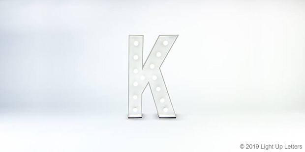 Letter K 1.2 Metre Light Up Event Letter