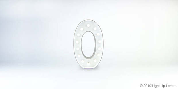 Letter O 1.5 Metre Light Up Event Letter