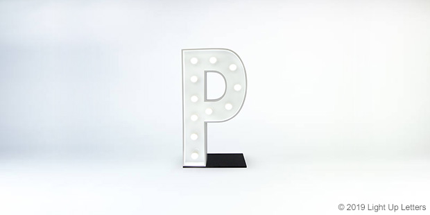 Letter P 1.2 Metre Light Up Event Letter