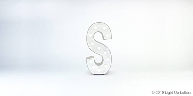 Letter S 1.2 Metre Light Up Event Letter