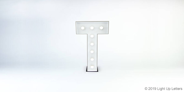 Letter T 1.2 Metre Light Up Event Letter