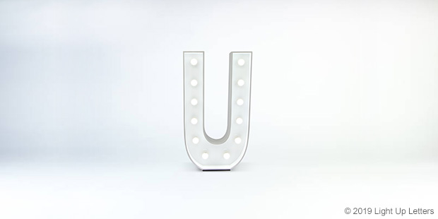 Letter U 12 Metre Light Up Event Letter