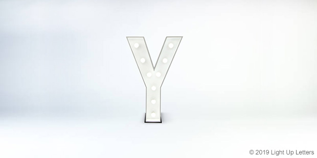 Letter Y 1.2 Metre Light Up Event Letter