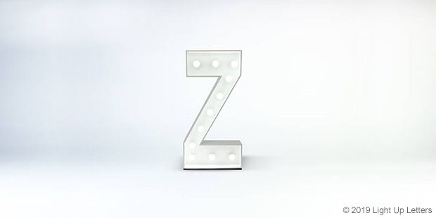 Letter Z 1.2 Metre Light Up Event Letter